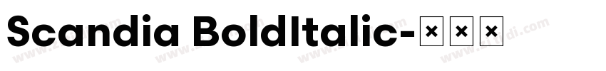Scandia BoldItalic字体转换
